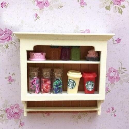 G07-X457 children gift Toy 1:12 Dollhouse mini Furniture Miniature rement Doll accessories wooden wall Closet 1pcs