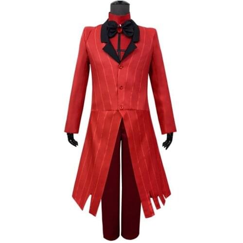 Hazbin Cosplay Hotel Alastor Costume Uniform Set Radio Demon Clothing Women Halloween Demons Accessories