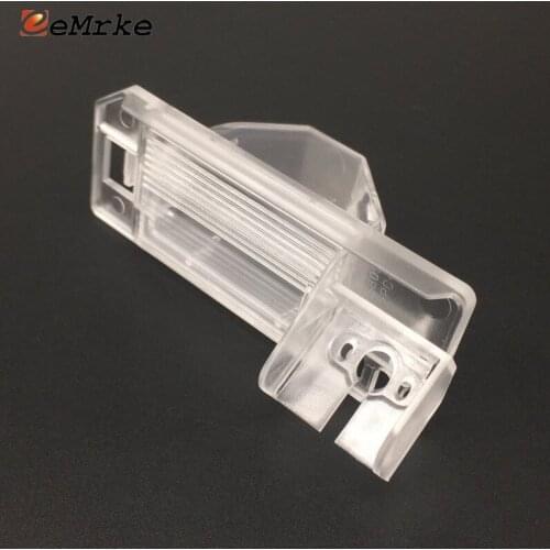 EEMRKE Car Rear View Camera Bracket License Plate Lights Housing Mount for Mitsubishi ASX RVR Outlander Sport 2010~2017