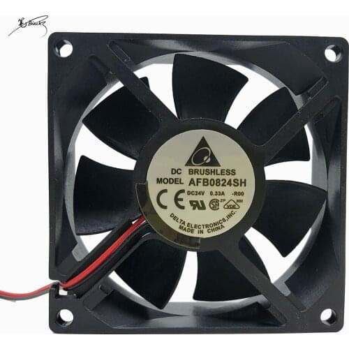 New AFB0824SH original delta 8025 24V 0.33a 8cm high air volume double ball frequency converter fan