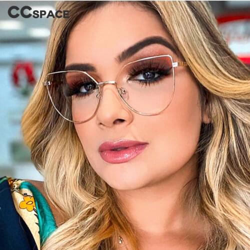 48186 Metal Glasses Frame Anti-blue light Men and Women Optical Fashion Computer Eyeglasses Flat Mirror