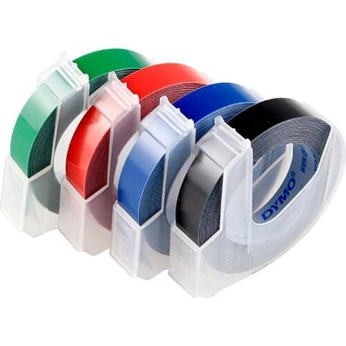Original 9MM Dymo 3D Plastic Embossing Tape for Embossing Label Maker PVC LABEL for DYMO M1011 1610 1595 1540 Motex E101