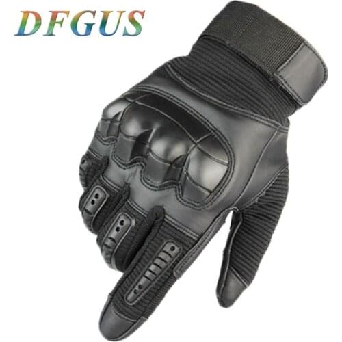 Touch Screen PU Leather Tactical Gloves Military Hard Knuckle Full Finger Gloves Army Shooting Airsoft Combat Men Gloves