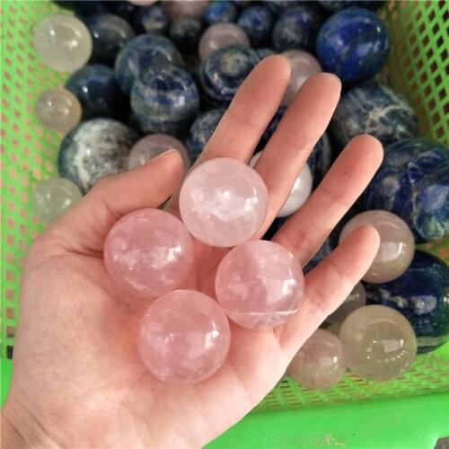 4 pieces rose quartz crystal sphere 18-25mm rose quartz ball