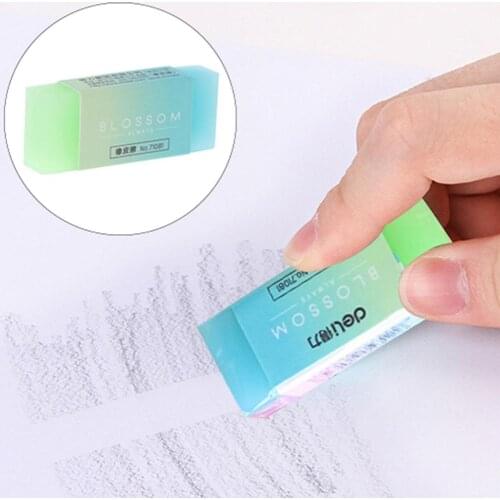 Cute Translucent Rectangle Rubber Pencil Eraser Block School Office Supply Stationery Jelly Fruity Erasers For Student Office