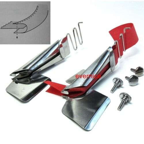 2 Sets Single Fold Raw Curve Edge Right Angle Binder For Juki Ddl-8500 5550 8700 127