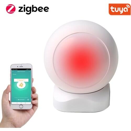 Tuya ZigBee Smart PIR Motion Sensor Built In Battery Passive Infrared Detector Security Burglar Alarm Sensor