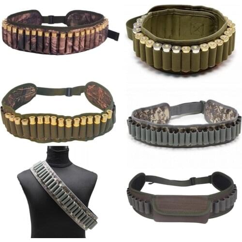Waterproof Shell Holder Nylon Shotgun Bandolier 12 16 Gauge Durable Camo Belt Case Rifle Ammo Pouch