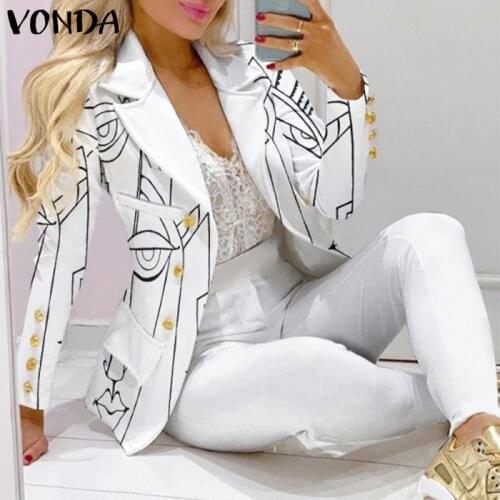 Женские белые куртки VONDA China At AliExpress