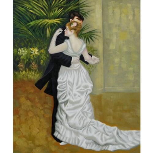 High quality Oil painting Canvas Reproductions Dance in The City By Pierre Auguste Renoir hand painted