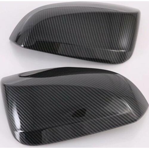 Door Rearview Mirror Protection Cover Trim Fit For TOYOTA RAV4 RAV 4 2019 2020 Chrome Carbon Fiber ABS Auto Accessories