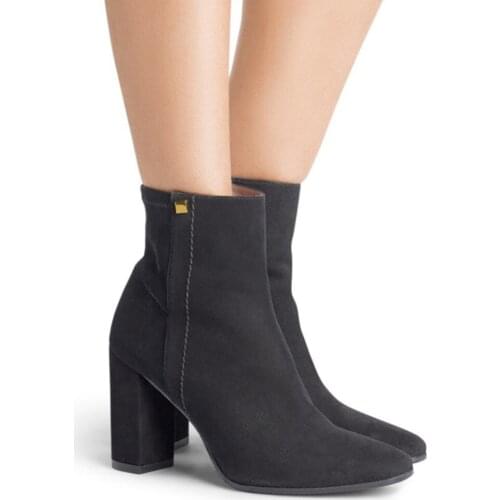 Winter Ankle Bootie Women Plus Big Size Bootie Daily Shoes High Heel Pumps