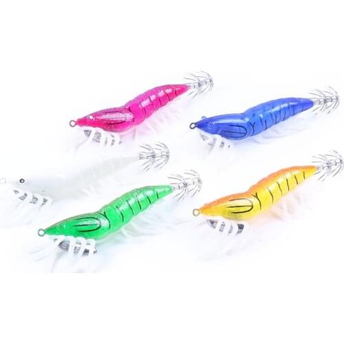 1pcs 10cm 13g Hard Bait Luminous Squid Jig Sea Fishing Lure Octopus Shrimp Cuttlefish Squid Hook Rig Fishing Accessories