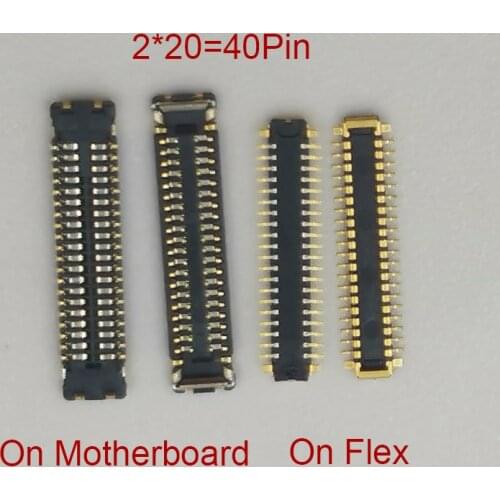 2Pcs 40pin LCD Display FPC Connector On Flex For Xiaomi Mi Note 10 Note10 Pro Note 10 Lite CC9 Pro Screen Plug On Motherboard