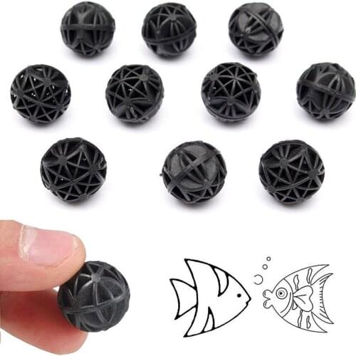 50 PCS 16mm Biological Sponge Fish Tank Filter Aquarium Bio Balls Media Wet/Dry Fish Tank Pond Reefx
