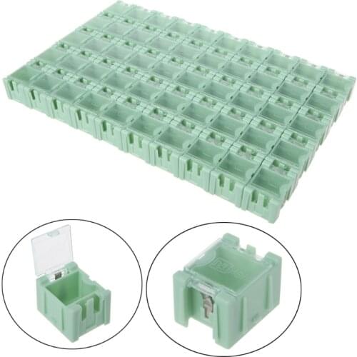 50 Pcs/Set SMD SMT Electronic Component Container Mini Storage Boxes kit