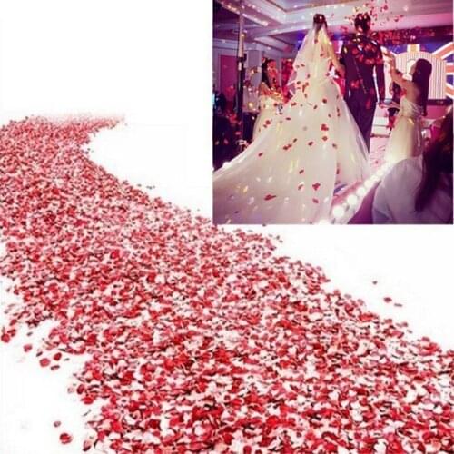 500pcs Silk Rose Flower Petals for Wedding Party Table Decorations