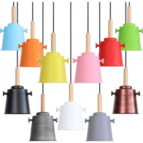 American art pendant lamp restaurant bar Colorful lampshade aisle corridor light cafe retro spotlight pendant lights CL51811