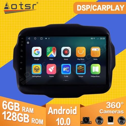 For Jeep Renegade 2014 2015 2016 2017 2018 Android 10 Car Tape Radio Recorder Video Player Navi GPS Carplay Multimedia Head Unit
