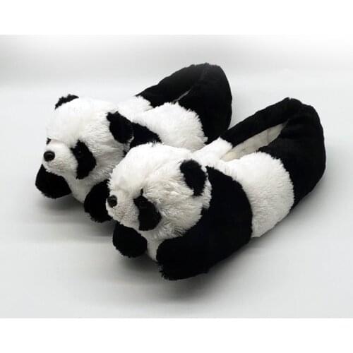 Panda indoor slippers home shoes bear slippers anime Wood floor women men winter Custom Cartoon with warm panda home shoes
