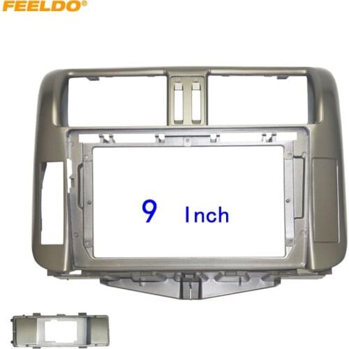 FEELDO Car Audio 2DIN Fascia Frame Adapter For Toyota Pardo 9" Big Screen DVD Player Dash Fitting Panel Frame Kit #HQ6628