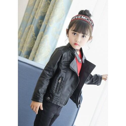Jin yue children's clothes Leather Jackets For Girls
