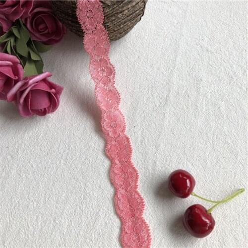 S1996 2.5cm pink sangle en tissu dentelle rose /roll | matériel d'emballage pour cadeau joli