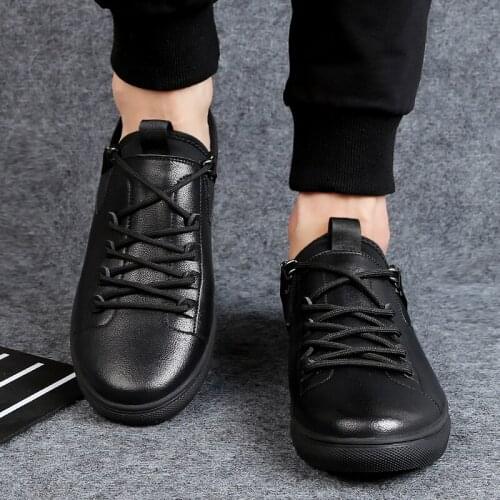 2020 spring and autumn new fashion brand mens shoes comfortable simple lightweight outdoor lace hot leather casual shoes