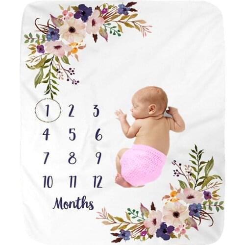 Big Size Baby Blankets Newborn Baby Milestone Blanket Monthly Photography Props Super Soft Couverture Bebe Manta Aniversary