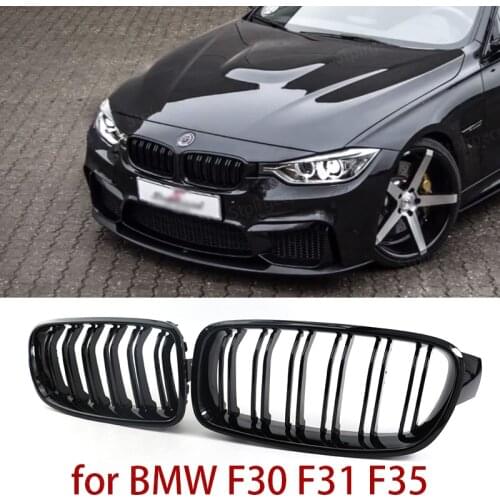 Front Kidney Grille for BMW 3 series F30 F31 F35 316i 318i 320i 328i 330i 2011-2019 Car Replacement Racing Grille Gloss Black
