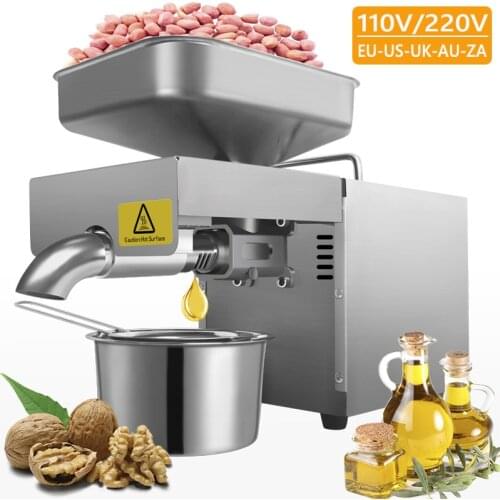 BEAUTISUN Stainless steel oil press,cold oil machine,home oil presser, Peanut flaxseed olive oil extractor, T6