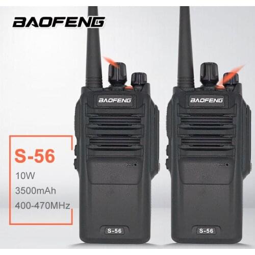 2PCS BAOFENG S-56 Waterproof High power 10W Walkie Talkie Two Way Radio Station Woki Toki ham radio hf transceiver рация