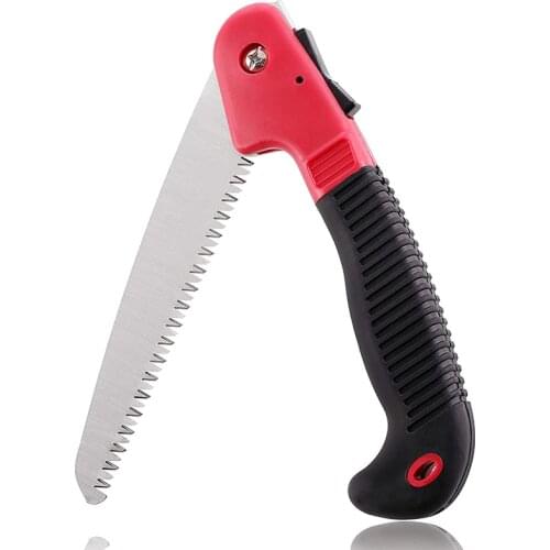 Folding Saw, with Safety Lock, Long Blade Hand Pruning Saw with Sharp and Hard Serrations and Comfortable Handle
