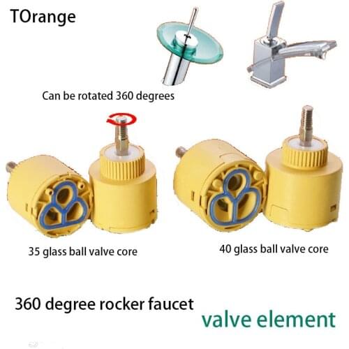 Glass basin faucet 35/40 ceramic valve core cold and hot water mixing valve valve core waterfall rocker ball arm valve core