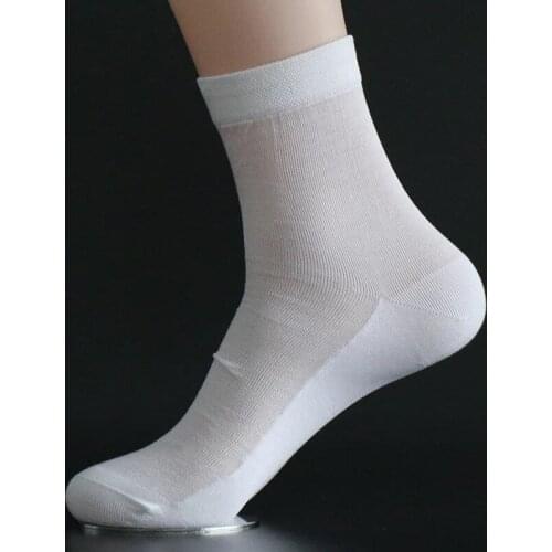 2 Pairs/Lot Harajuku Male Spring/Summer ultra-thin breathable Tube Long Socks Men White Mercerized Cotton Cool Dress Meias