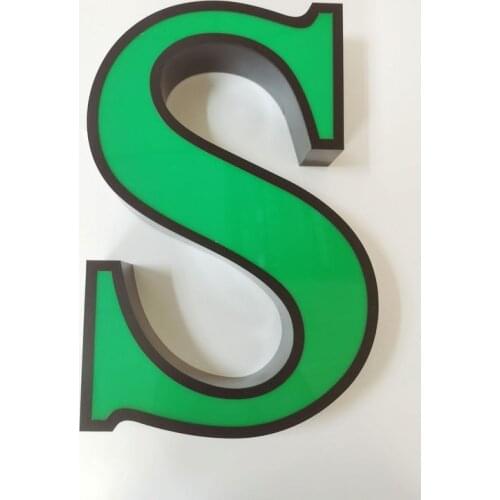 Factory 3D led illuminated green color for signs advertising Letters