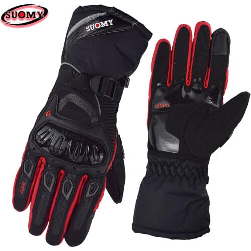 SUOMY Winter Warm Motorcycle Gloves 100% Waterproof Windproof Motocross Moto Guantes Moto Luvas Touch Screen Motosiklet Eldiveni