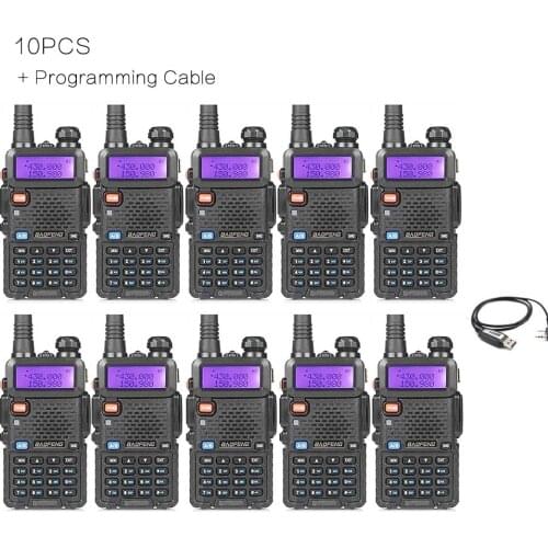 10PCS Baofeng UV-5R 8W Two Way Radio Ham Amateur UV5R Walkie Talkie Dual Band VHFUHF 136-174 / 400-520MHz Handheld Radio