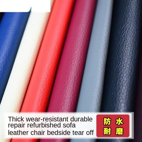 138cm*50cm Manufacturer Wholesale Litchi Pattern Super Glue Self-adhesive Leather DIY Sofa Furniture Car Interior Repair Sticker