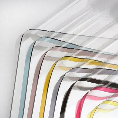 20pcs Border Color Border Dustproof and Waterproof Opp Transparent Cellophane Floral Wrapping Paper Flower Shop Material