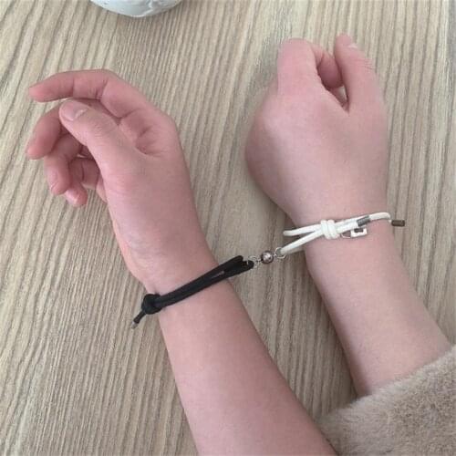2021 Attractive Handmade Bracelet Women Lovers Couple Charm Female Male Paired Friendship Wholesale Jewelry
