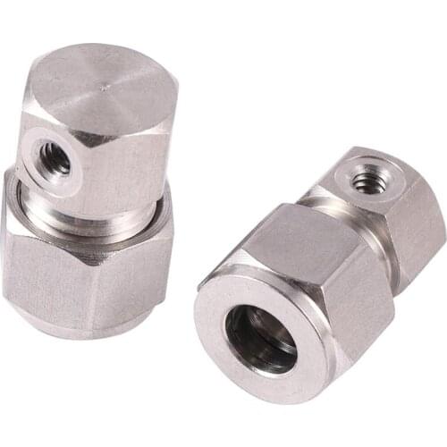 3/8"(9.52mm) OD Tube Double Ferrule Pipe End Plug With single hole 3/16" Female Thread Connector 304 Stainless Steel 1 Pc