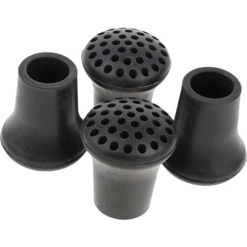 4x Wearable Rubber Tip End Cap Trekking Pole Walking Hiking Stick Cane Pads