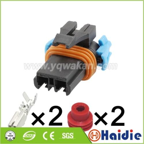 Free shipping 2sets 2pin auto plastic waterproof connector plug cable wiring connector