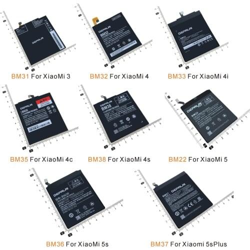 BM22 BM36 BM37 BM31 BM32 BM33 BM35 BM38 Battery For Xiaomi Mi 3 4 4i 4c 4s 5 5s 5sPlus High Quality Phone Replacement Batteries