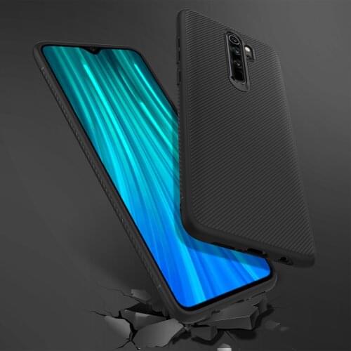 Case for Xiaomi Redmi Note 8 Pro / Redmi Note 8T Lenuo Shockproof Carbon Fiber Soft Back Cover Case for Redmi 8A Pro