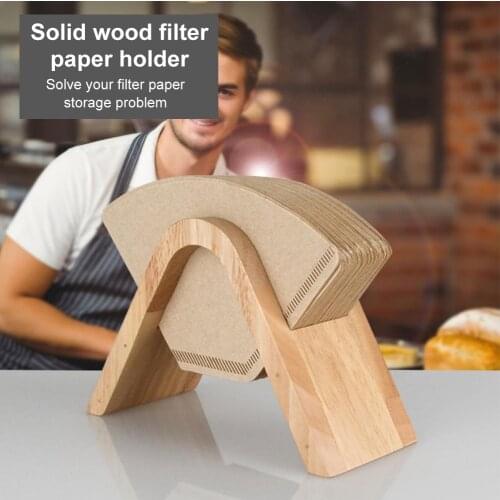 Coffee Filter Paper Holder Storage Box V-shaped Simple Coffee Filters Dispenser Rack Storage Paper Tissue Box Shelf Coffee Tool