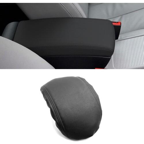 For VW Passat B6 2005 2006 2007 2008 2009 PU Leather with Sponge Car Interior Center Console Lid Armrest Box Cover Trim Black