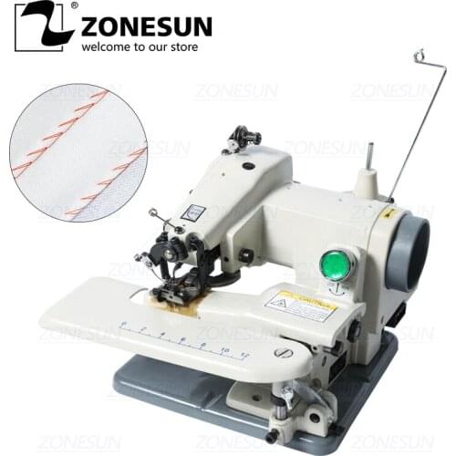 ZONESUN Household Blind-stitch Sewing Machine Direct Drive For Hat Sweater Neck Cuff Desktop Blind Trousers Sewing Machine 220V