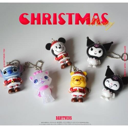 DISNEY 3-4cm Winnie the pooh mickey mouse Stitch Marie cat collection figure toys Decorations Materials PVC figure toys